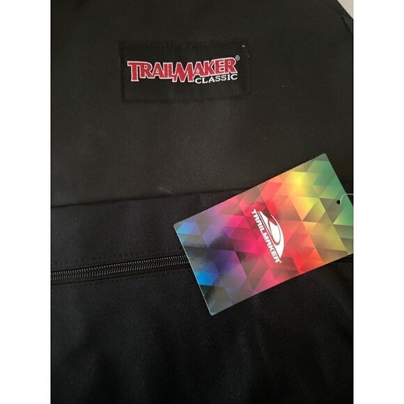 Trailmaker Classic Black Backpack with Adjustable Padded Shoulder Straps 17 Inch - Picture 4 of 4